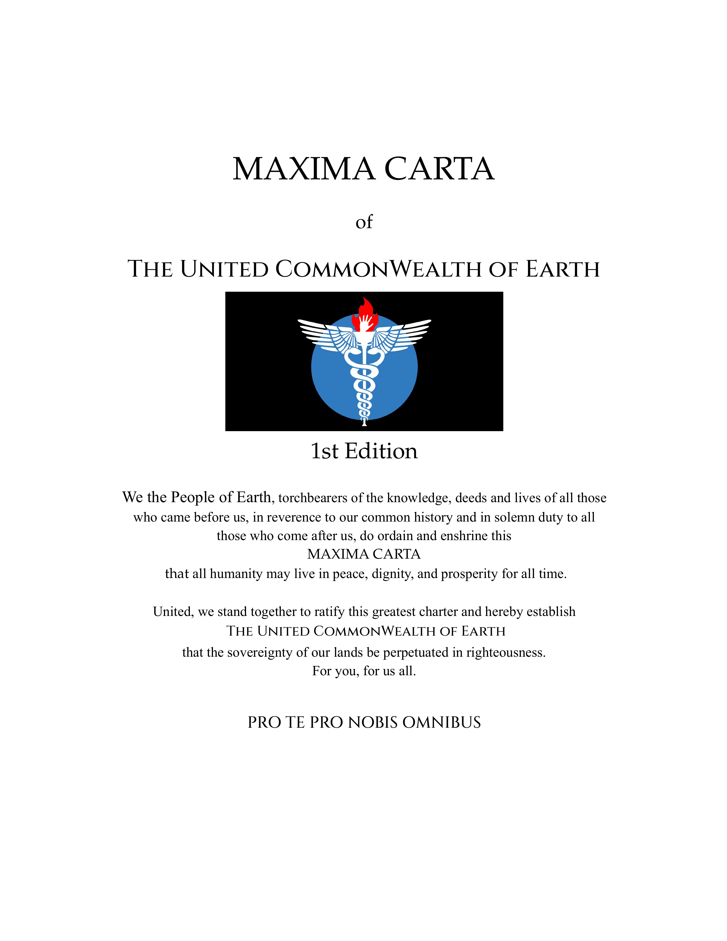 Maxima Carta — 1st Edition